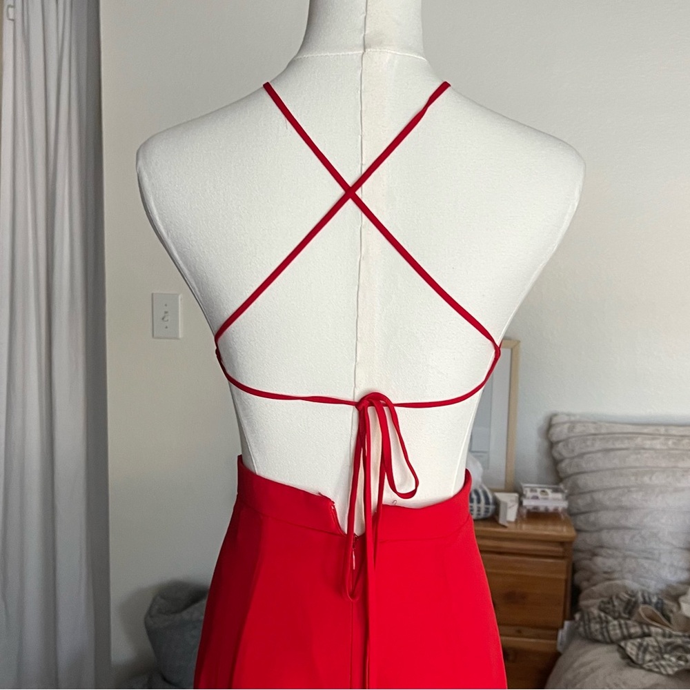 Fame and Partners backless red dreamer dress - Picture 7 of 8
